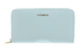 COCCINELLE Metallic Soft Wallet Grained Leather Aquamarine