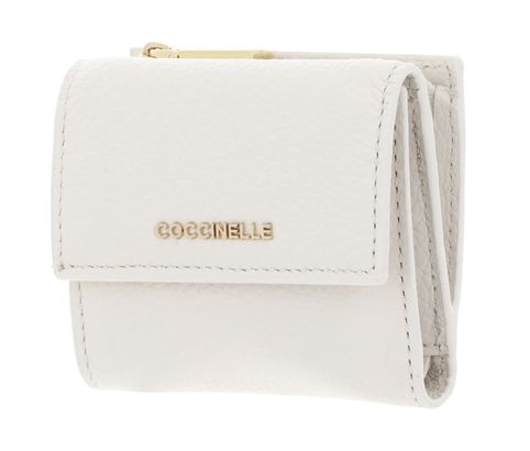 COCCINELLE Metallic Soft Wallet Grained Leather Pearl
