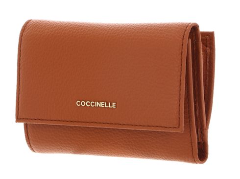 COCCINELLE Metallic Soft Wallet Grainy Leather Crab