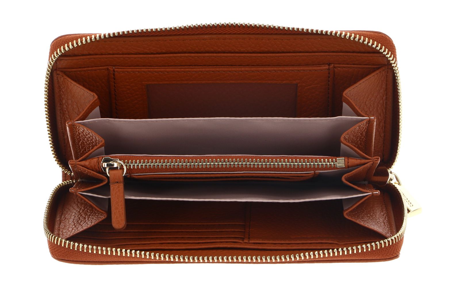 COCCINELLE Metallic Soft Wallet Grained Leather Crab COCCINELLE Metallic Soft Wallet Grained Leather Crab