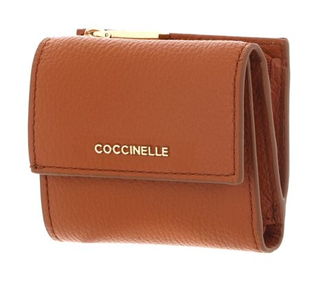COCCINELLE Metallic Soft Wallet Grained Leather Crab