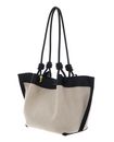 COCCINELLE Finn Canvas Handbag Natural / Noir
