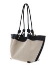 COCCINELLE Finn Canvas Handbag Natural / Noir
