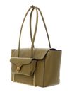 COCCINELLE Double Beat Grained Leather Handbag Seagrass