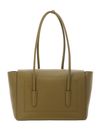 COCCINELLE Double Beat Grained Leather Handbag Seagrass