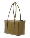COCCINELLE Double Beat Grained Leather Handbag Seagrass