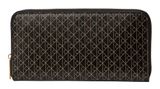 Calvin Klein Emblem Zip Around Wallet Black AOP