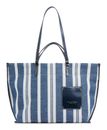 THE BRIDGE Luna Beach Bag Blu - Naturale / Oro THE BRIDGE Luna Beach Bag Blu - Naturale / Oro