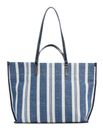 THE BRIDGE Luna Beach Bag Blu - Naturale / Oro THE BRIDGE Luna Beach Bag Blu - Naturale / Oro