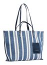 THE BRIDGE Luna Beach Bag Blu - Naturale / Oro THE BRIDGE Luna Beach Bag Blu - Naturale / Oro