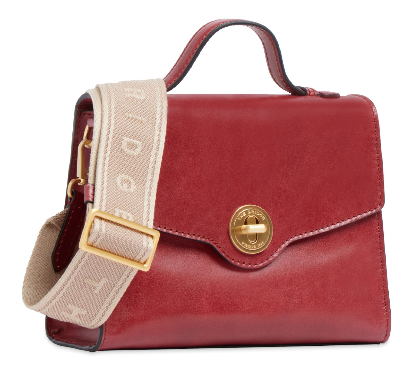 THE BRIDGE Irene Top Handle Bag Mattone / Oro THE BRIDGE Irene Top Handle Bag Mattone / Oro