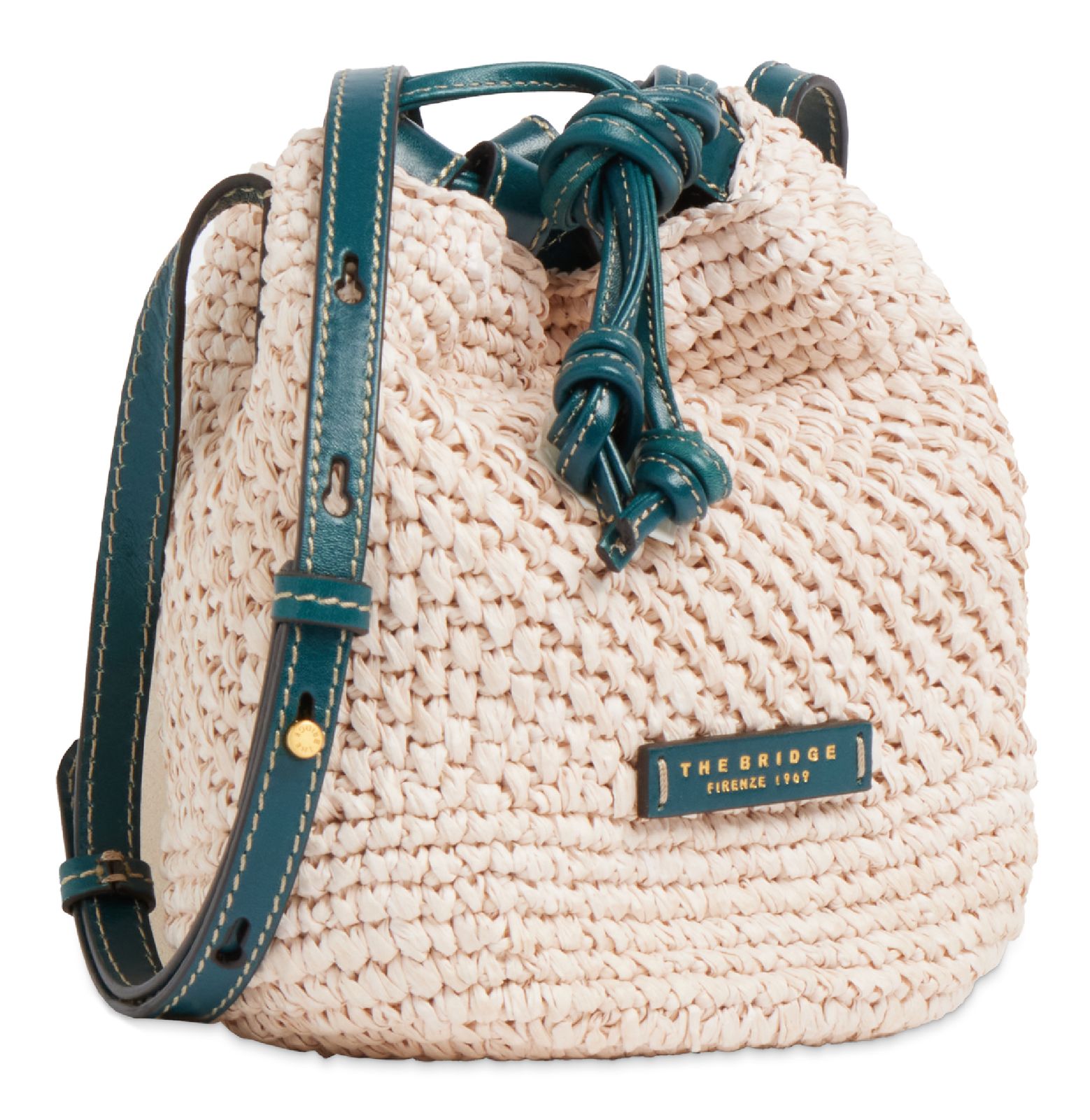 THE BRIDGE Luna Bucket Bag Pavone / Oro THE BRIDGE Luna Bucket Bag Pavone / Oro