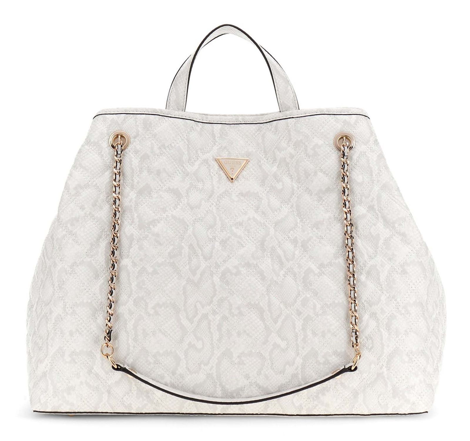 GUESS Giully II Large 2 In 1 Tote Cream White GUESS Giully II Large 2 In 1 Tote Cream White
