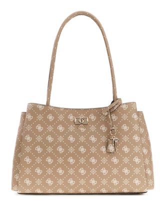 GUESS Emelie Logo Girlfriend Carryall Biscotti Logo