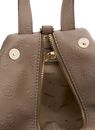 GUESS Anise Top Handle Pouch Dark Taupe Logo