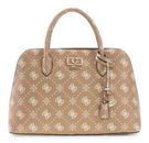 GUESS Emelie Logo Two Comp Satchel Biscotti Logo
