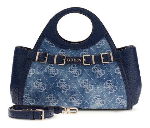 GUESS Dovie Girlfriend Satchel S Denim Logo