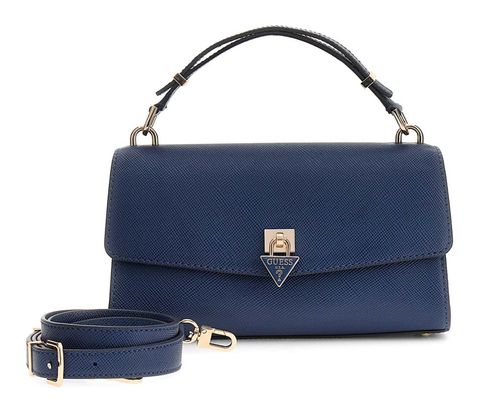 GUESS Patsie Top Handle Flap Bag Navy