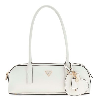 GUESS Isobel Small Shoulder Satchel White