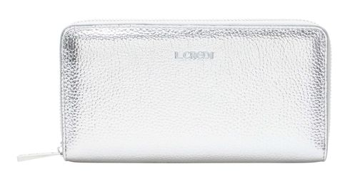 L.CREDI Raphi Zip Around Wallet Silver
