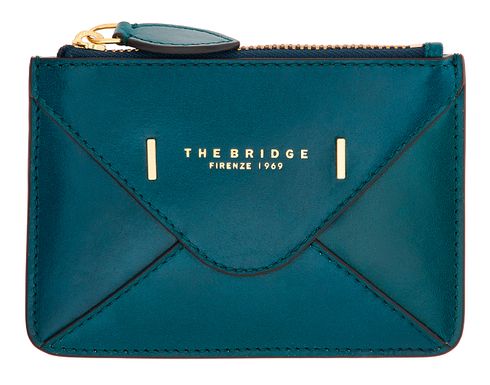 THE BRIDGE Frida Card Case Pavone / Oro THE BRIDGE Frida Card Case Pavone / Oro