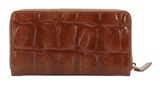 abro Leather Maxi Cocco Zip Wallet Caramel / Cognac abro Leather Maxi Cocco Zip Wallet Caramel / Cognac