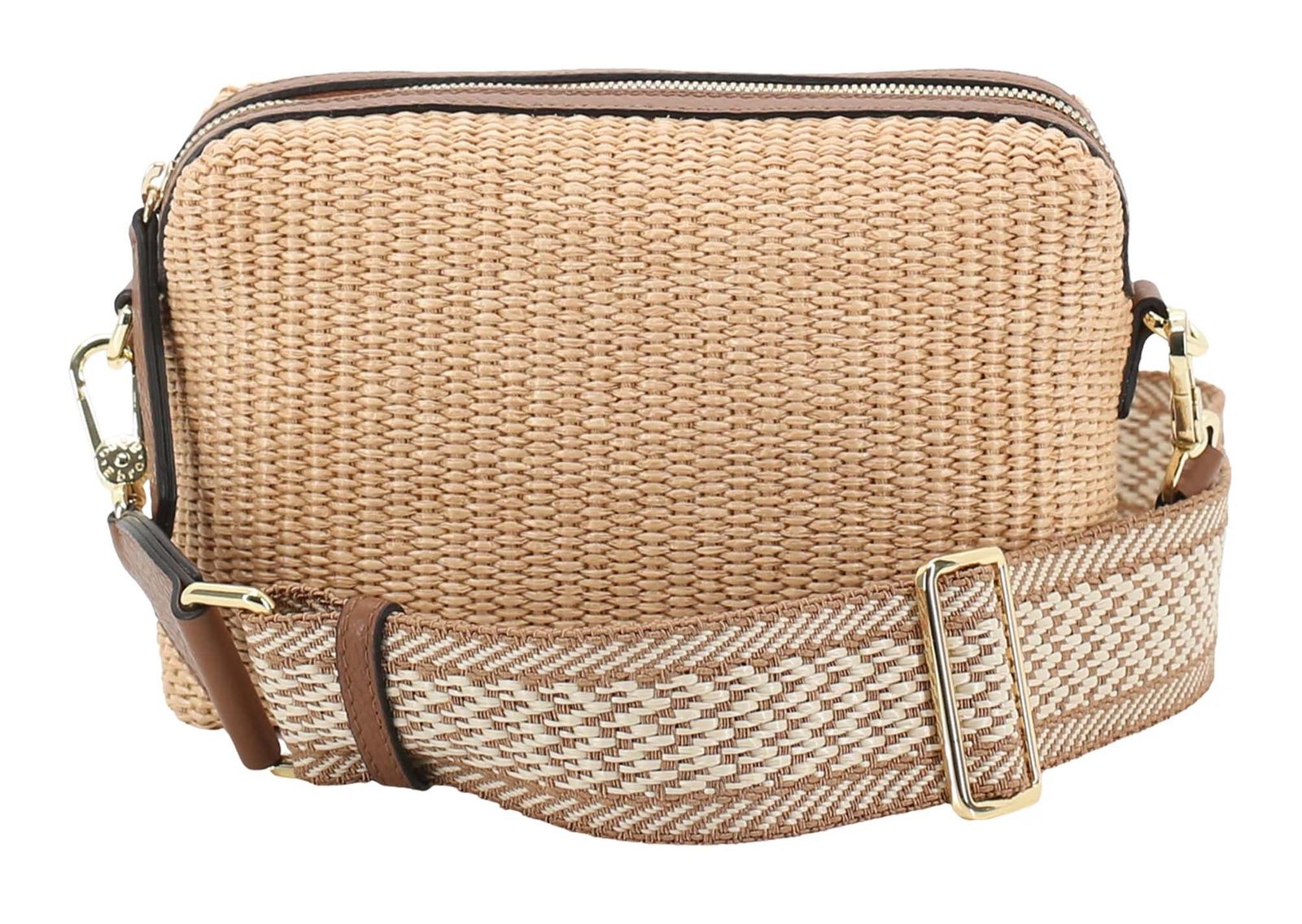 abro Raffia Crossbody Bag Kaia Natural