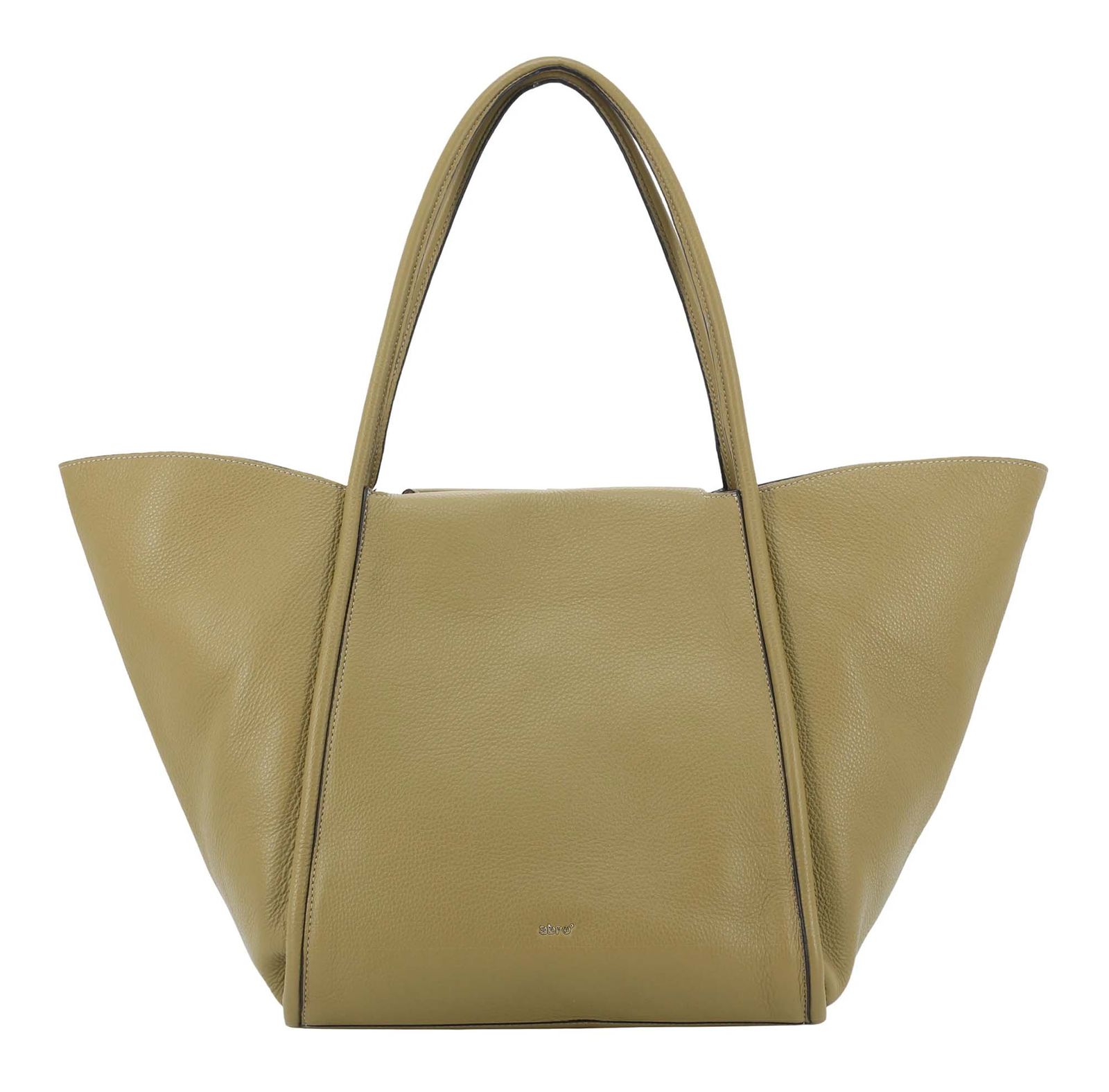 abro Leather Agave Shopper Willow Mud