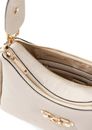GUESS Anise Double Zip Shoulder Bag Stone Logo