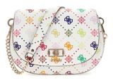 GUESS Emelie Logo Flap Shoulder Bag Multi Logo