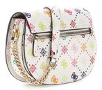 GUESS Emelie Logo Flap Shoulder Bag Multi Logo