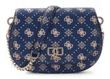 GUESS Emelie Logo Flap Shoulder Bag Navy Logo