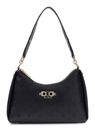 GUESS Anise Double Zip Shoulder Bag Black Logo