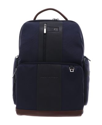 PIQUADRO Brief Computer Backpack Blu / Cuoio