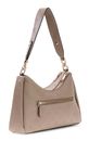 GUESS Anise Double Zip Shoulder Bag Dark Taupe Logo