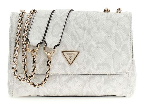 GUESS Giully II 2 Comp Convertible Flap Bag Cream White