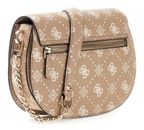 GUESS Emelie Logo Flap Shoulder Bag Biscotti Logo