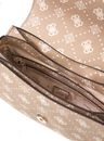 GUESS Emelie Logo Flap Shoulder Bag Biscotti Logo