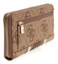 GUESS Laurel II SLG Zip Around Wallet L Latte Logo / Brown
