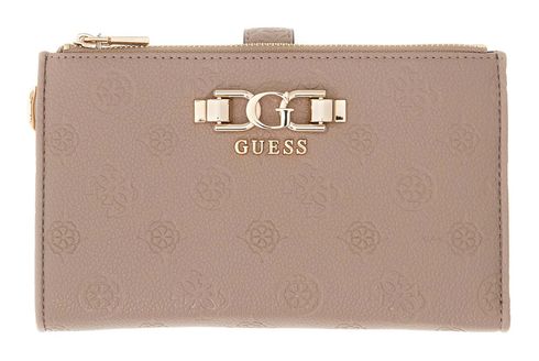 GUESS Anise SLG Double Zip Organizer Dark Taupe Logo