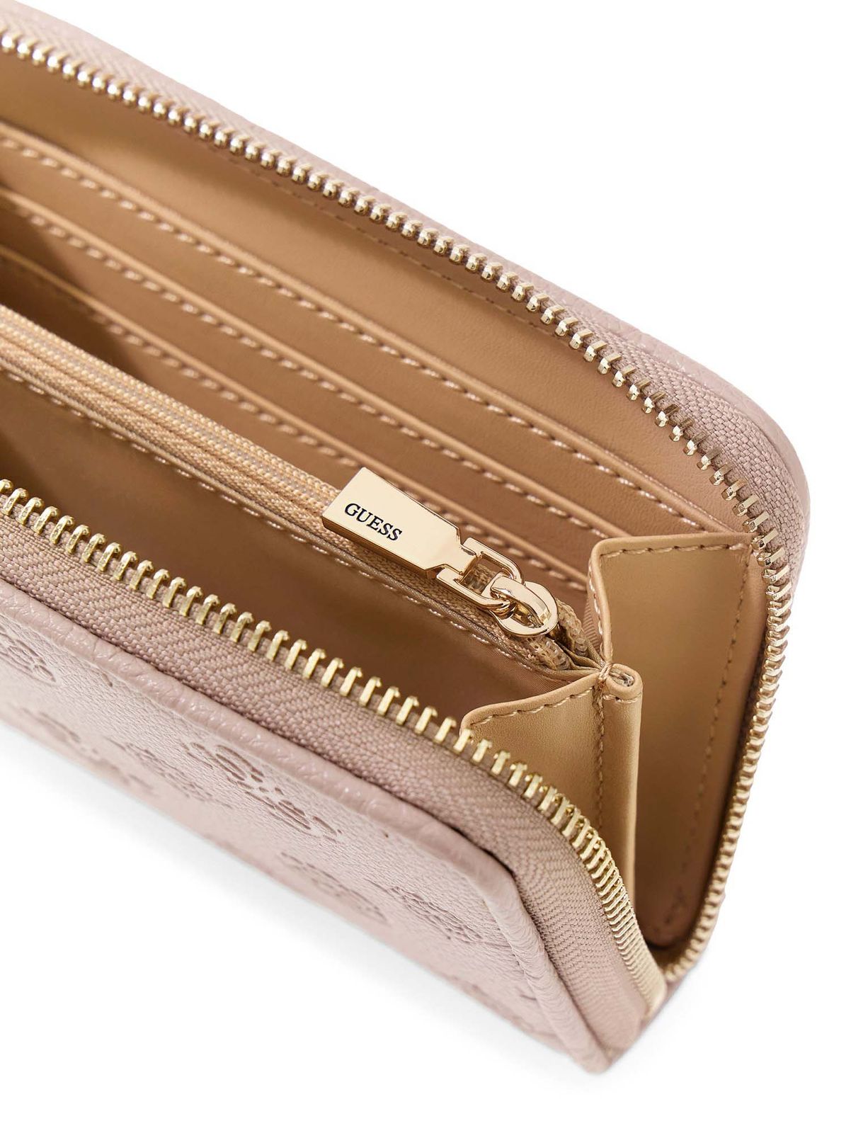 GUESS Anise SLG Zip Around Wallet M Dark Taupe Logo GUESS Anise SLG Zip Around Wallet M Dark Taupe Logo