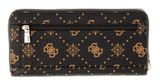 GUESS Emelie Logo SLG Zip Around Wallet L Espresso Logo
