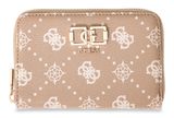 GUESS Emelie Logo SLG Zip Around Wallet M Biscotti Logo