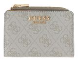 GUESS Laurel II SLG Zip Around Card Case Bone Logo