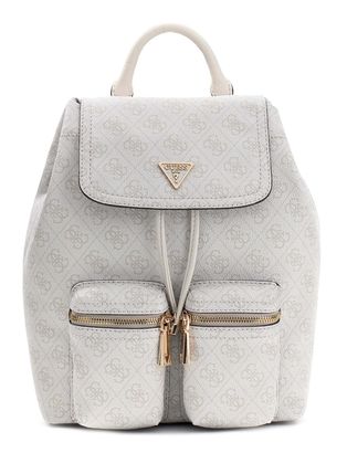 GUESS Manhattan II Flap Backpack Bone Logo