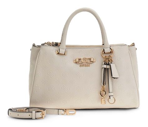 GUESS Anise Triple Compartment Satchel Stone Logo