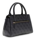 GUESS Leona Logo Multi Compartment Satchel S Coal Logo