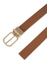 VALENTINO Double Belt W95 Beige / Cuoio Oro - shortenable