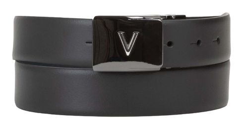 VALENTINO Mast Plaque Buckle Belt W115 Nero / Blu - kürzbar VALENTINO Mast Plaque Buckle Belt W115 Nero / Blu - kürzbar