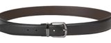VALENTINO Mast Pin Buckle Belt W115 Nero / Moro - kürzbar